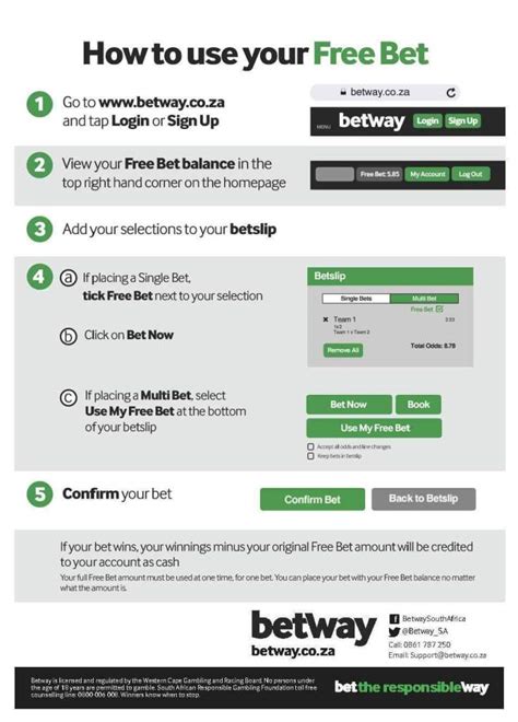 how to use betway free bet